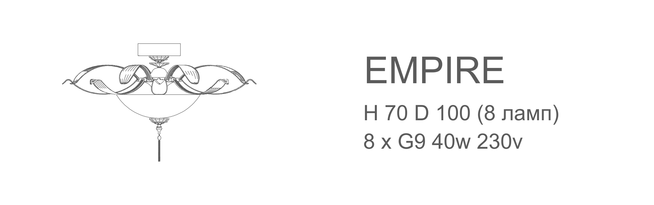 Люстра Empire - 8 ламп